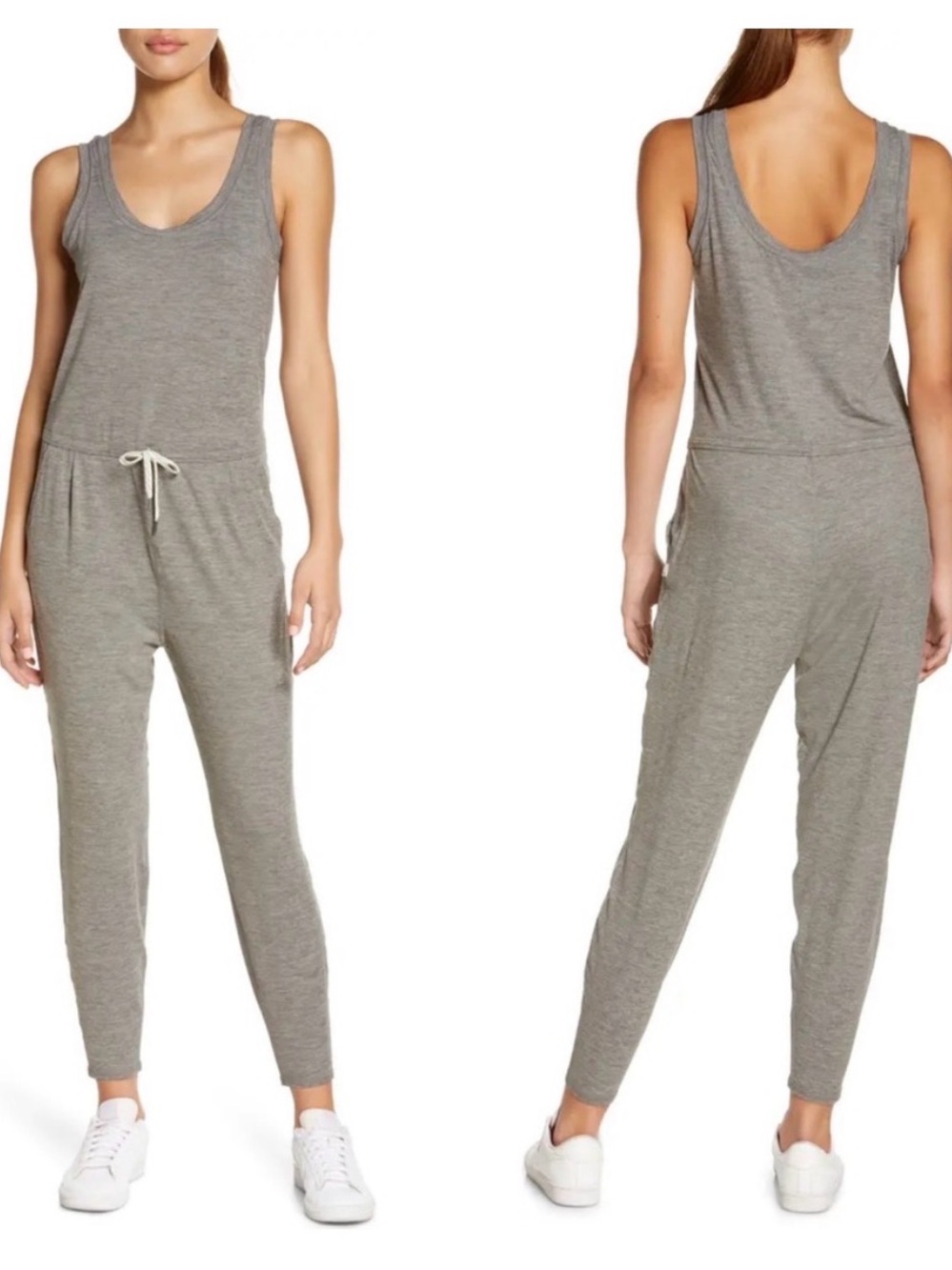 Vuori Lux Harem Jumpsuit Heather Grey Size Small